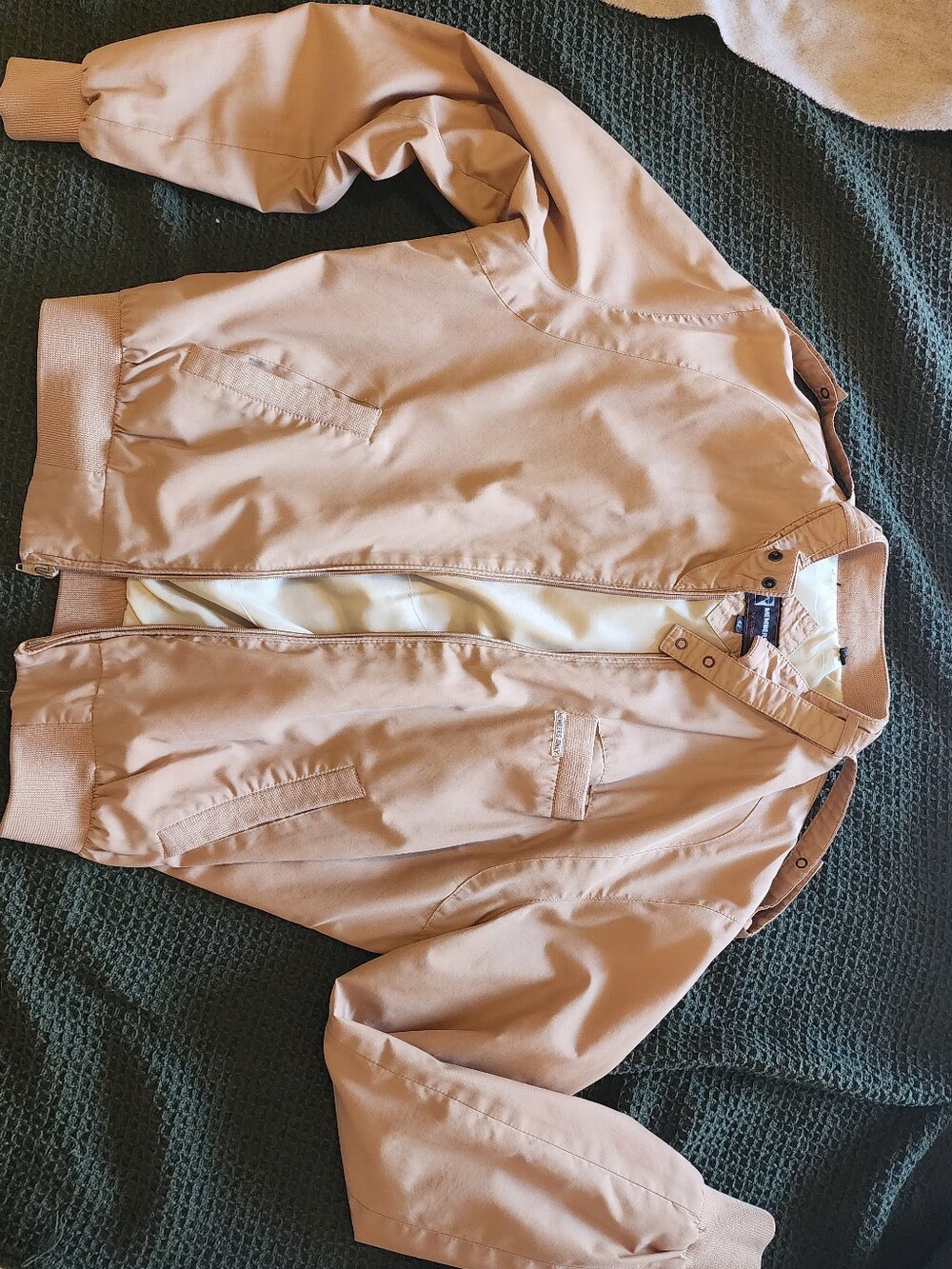 Members Only Beige Bomber Jacket
